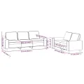 Ensemble de canapés 2 pcs gris foncé tissu