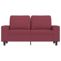 Canapé à 2 places Rouge bordeaux 120 cm Tissu