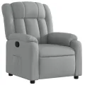 Fauteuil inclinable Gris clair Tissu