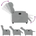 Fauteuil inclinable Gris clair Tissu