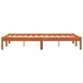Cadre de lit cire marron 120x190 cm bois de pin massif