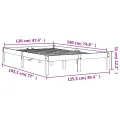Cadre de lit cire marron 120x190 cm bois de pin massif