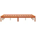 Cadre de lit cire marron 140x190 cm bois de pin massif