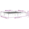 Cadre de lit cire marron 180x200 cm bois de pin massif
