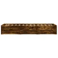 Cadre de lit et tiroirs chêne fumé 100x200 cm bois d'ingénierie