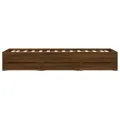 Cadre de lit et tiroirs chêne marron 100x200 cm bois ingénierie