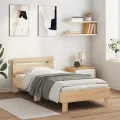 Cadre de lit tête de lit chêne sonoma 90x190 cm bois ingénierie