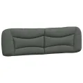 Coussin de tête de lit gris foncé 180 cm tissu