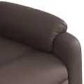 Fauteuil inclinable électrique marron similicuir