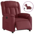 Fauteuil inclinable électrique Rouge bordeaux Similicuir