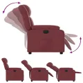 Fauteuil inclinable électrique Rouge bordeaux Similicuir