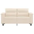 Canapé à 2 places Beige 120 cm Tissu microfibre