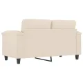 Canapé à 2 places Beige 120 cm Tissu microfibre