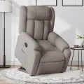 Fauteuil inclinable taupe tissu