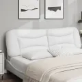 Coussin de tête de lit blanc 180 cm similicuir