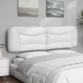 Coussin de tête de lit blanc 180 cm similicuir