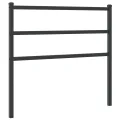Tête de lit métal noir 100 cm