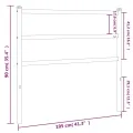 Tête de lit métal noir 100 cm