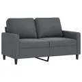 Ensemble de canapés 3 pcs avec coussins gris foncé velours
