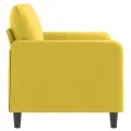 Canapé à 2 places Jaune 120 cm Velours