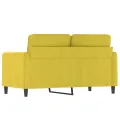 Canapé à 2 places Jaune 120 cm Velours