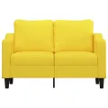 Canapé à 2 places Jaune clair 120 cm Tissu