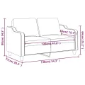 Canapé à 2 places Jaune clair 120 cm Tissu