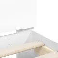 Cadre de lit avec tête de lit et lumières LED blanc 90x200 cm