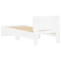 Cadre de lit avec tête de lit blanc 75x190 cm bois d'ingénierie