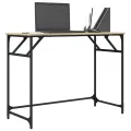 Bureau chêne sonoma bois d'ingénierie et acier enduit de poudre