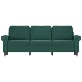 Canapé à 3 places Vert foncé 180 cm Velours
