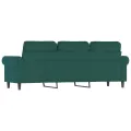 Canapé à 3 places Vert foncé 180 cm Velours