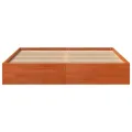 Cadre de lit cire marron 140x200 cm bois de pin massif