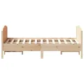 Cadre de lit avec tête de lit 150x200 cm bois de pin massif