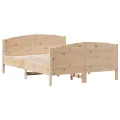 Cadre de lit avec tête de lit 150x200 cm bois de pin massif