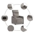 Fauteuil inclinable Taupe Tissu
