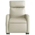 Fauteuil inclinable Crème Similicuir