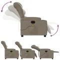 Fauteuil de massage inclinable électrique cappuccino similicuir