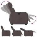 Fauteuil inclinable marron foncé tissu