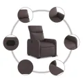 Fauteuil inclinable marron foncé tissu