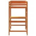 Lit superposé avec bureau cire marron 90x200 cm bois pin massif