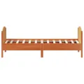 Cadre de lit avec tête de lit cire marron 75x190 cm bois de pin