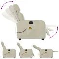 Fauteuil inclinable de massage Crème Similicuir