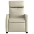 Fauteuil inclinable de massage Crème Similicuir