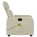 Fauteuil inclinable de massage Crème Similicuir