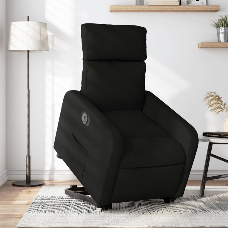 Fauteuil inclinable électrique noir tissu