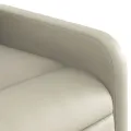 Fauteuil inclinable de massage électrique crème similicuir