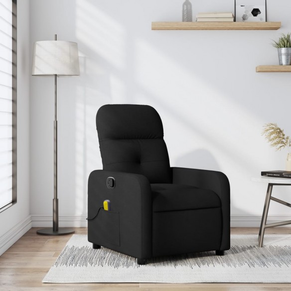 Fauteuil de massage inclinable Noir Tissu