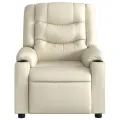Fauteuil inclinable de massage Crème Similicuir