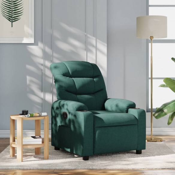 Fauteuil inclinable Vert foncé Tissu